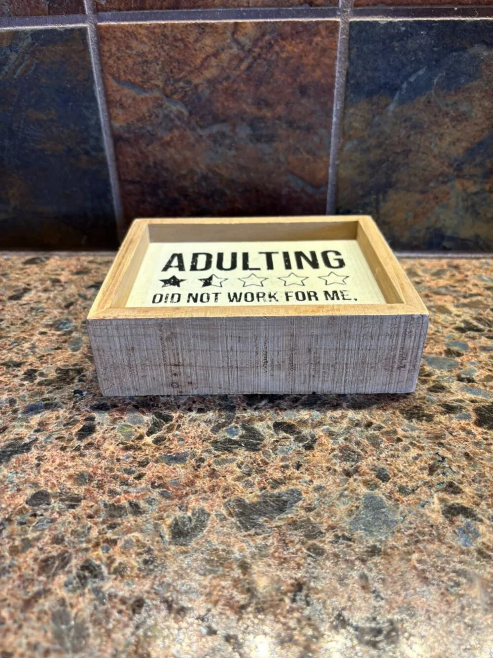 Adulting Did Not Work for Me Would Not Recommend Wooden Sign Primitives by Kathy